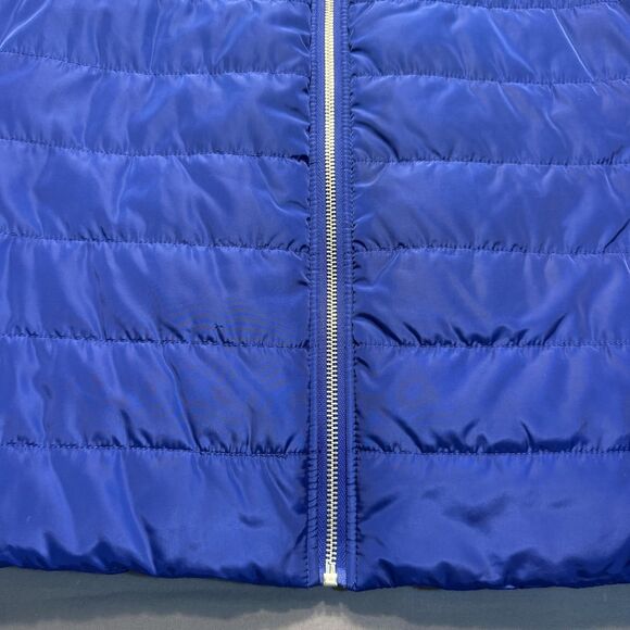 Michael Michael Kors Vest Womens Small Blue Puffer Quilted Zip Sleeveless - Picture 5 of 9